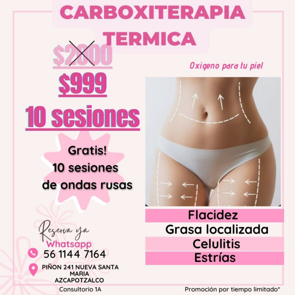10 SESIONES CARBOXITERAPIA 