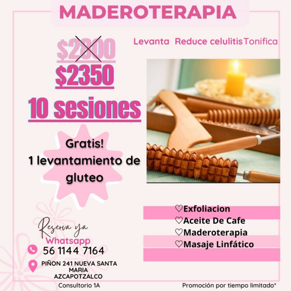 MADEROTERAPIA 10 SESIONES 
