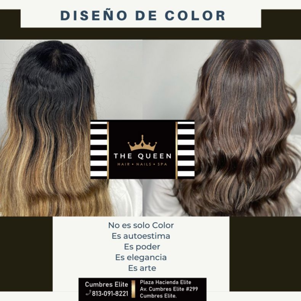 Diseño de Color Cabello Largo desde