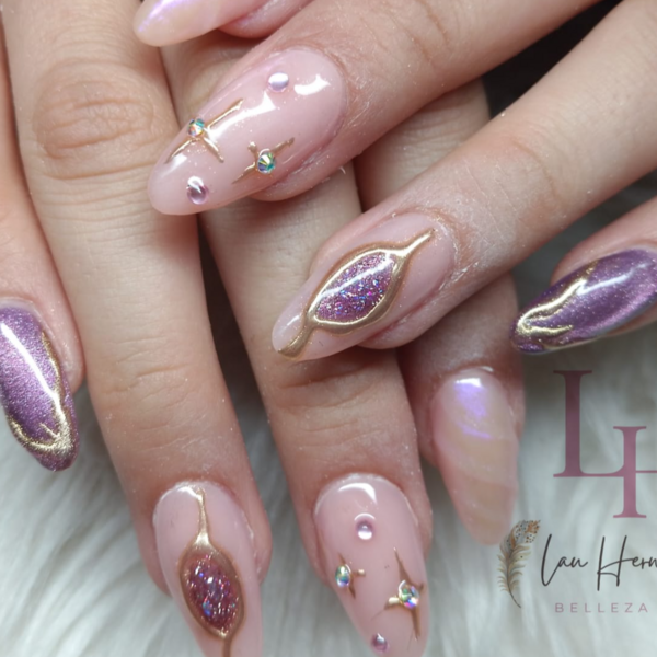 Set de uñas acrilicas Largo 3 a 4