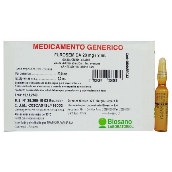 FUROSEMIDA 20 MG