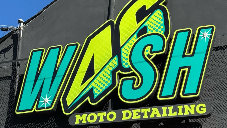 WASH 46 MOTO DETAILING banner