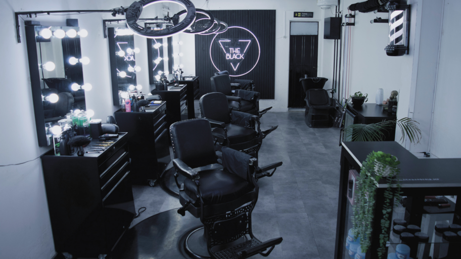 The Black Barbershop interior