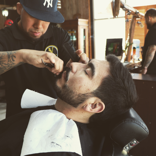 corte de barba en frio