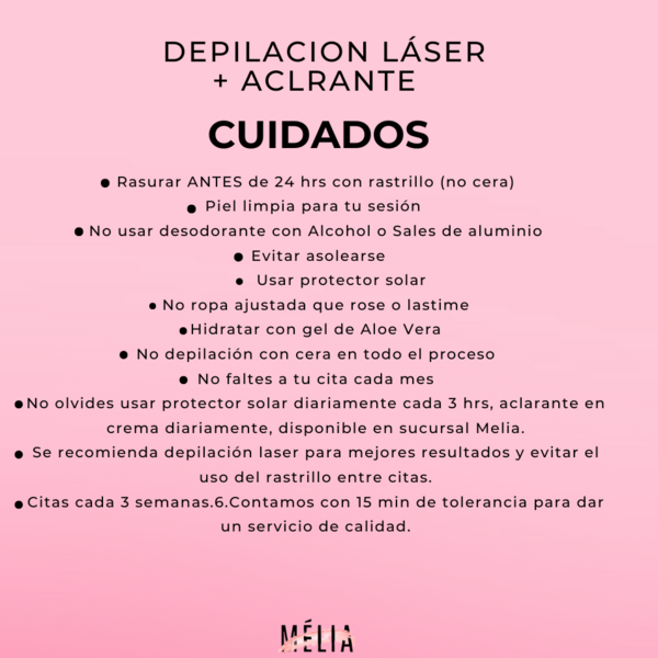 Aclarado codos con laser