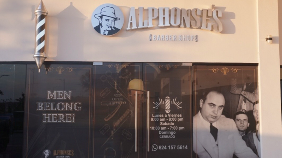 ALPHONSES BARBER SHOP banner