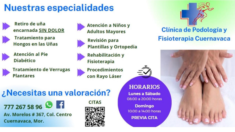 Clínica de Podología y Fisioterapia Cuernavaca interior