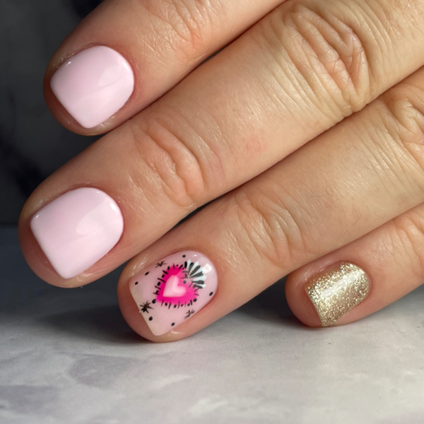 Esmaltado Permanente con diseño Simple