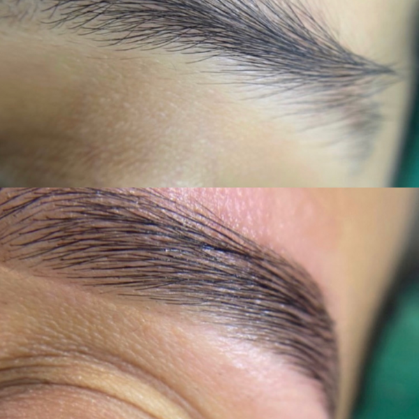 Corrección de cejas con técnica mixta Laminado+Tinte 
