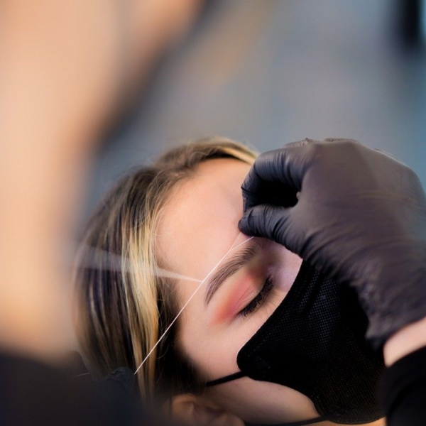 Epilación de cejas con hilo 🧵 + tinte + Mascarilla de colágeno