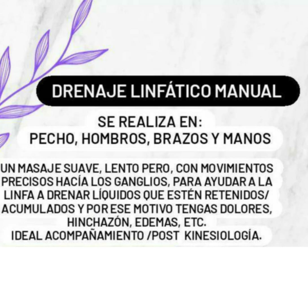 Drenaje Linfático Manual (Pecho, hombros, brazos y manos) 1 sesión.