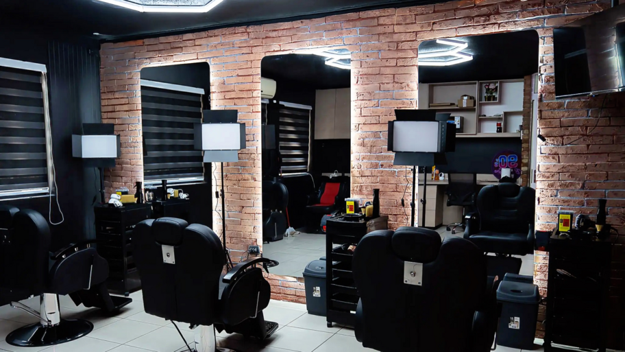 90s barber spa interior