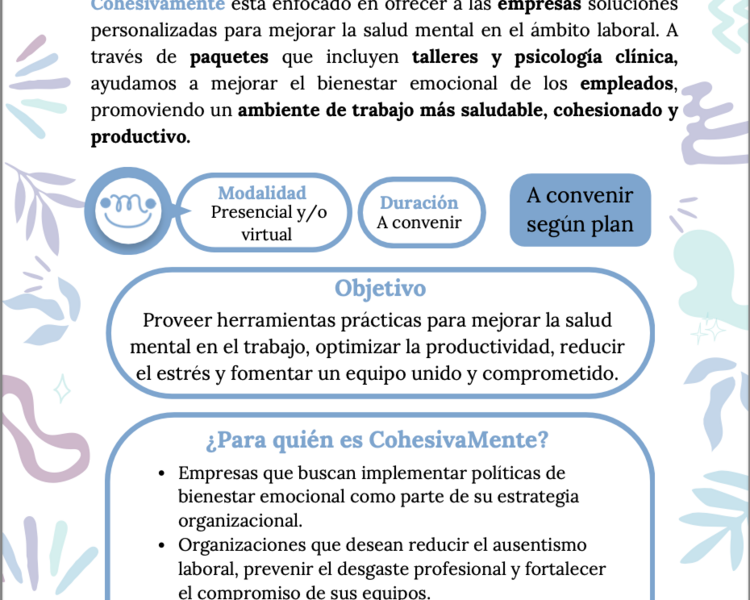 Cohesivamente | Servicios para empresas