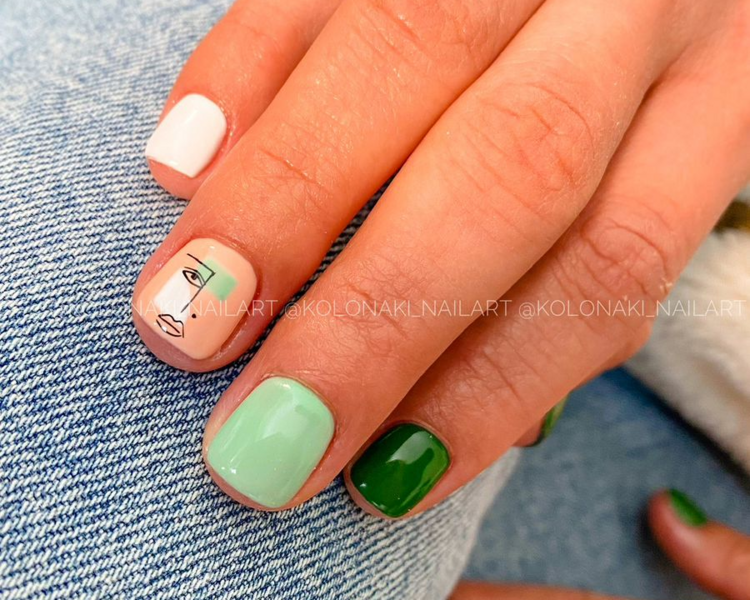 Esmaltado Permanente + Nail art simple