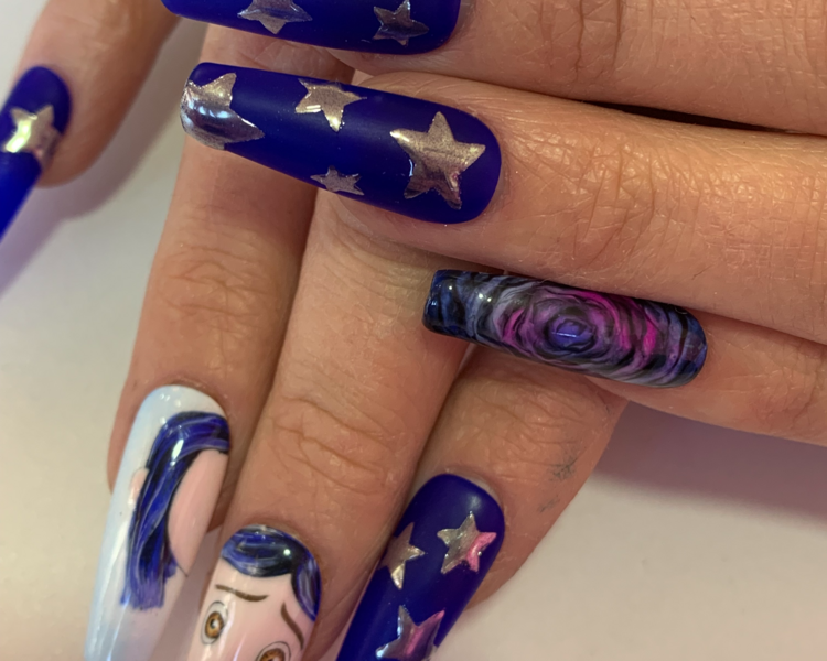 Extensiones de uñas acrílicas, hibridas, softgel, o polygel (full diseños)