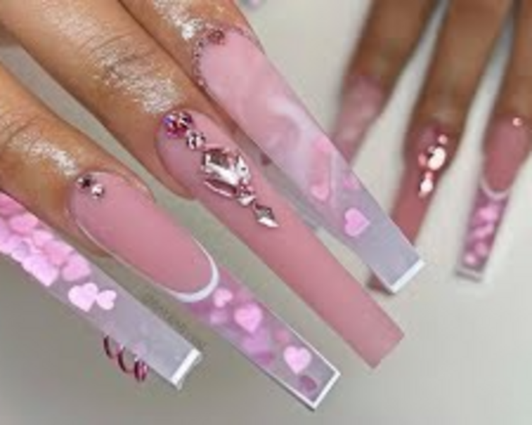 Uñas esculpidas en polygel largo 3 y 4