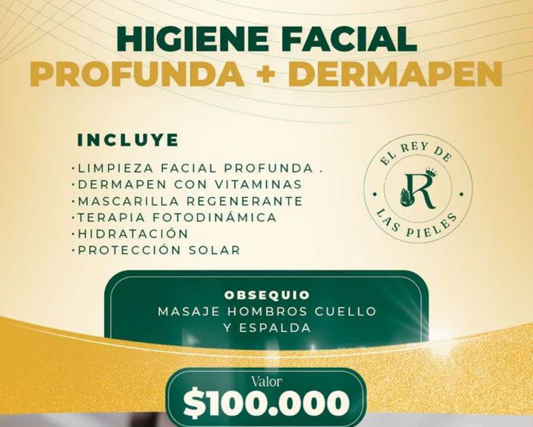 HIGIENE FACIAL PROFUNDA + DERMAPEN