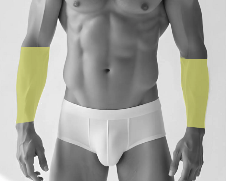 Depilación láser antebrazos hombre (6 sesiones + 2 sesiones GRATIS)