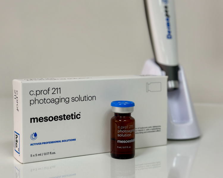 Mesoterapia facial para piel con fotodaño / "anti-aging" (Dermapen, 3 sesiones)