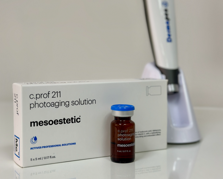 Mesoterapia facial para piel con fotodaño / "anti-aging" (Dermapen, 6 sesiones)