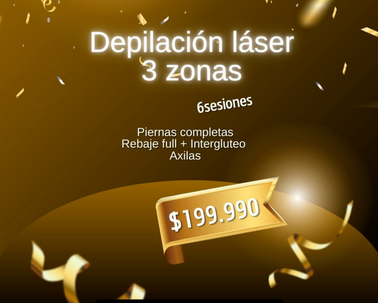 PA Depilación láser 3 zonas marzo 2025