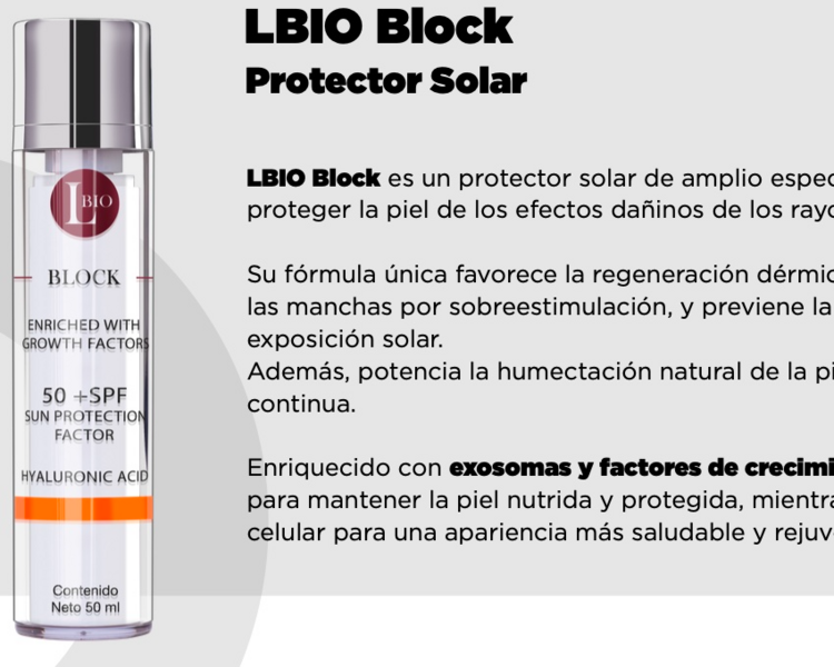 Protector Solar con exosomas