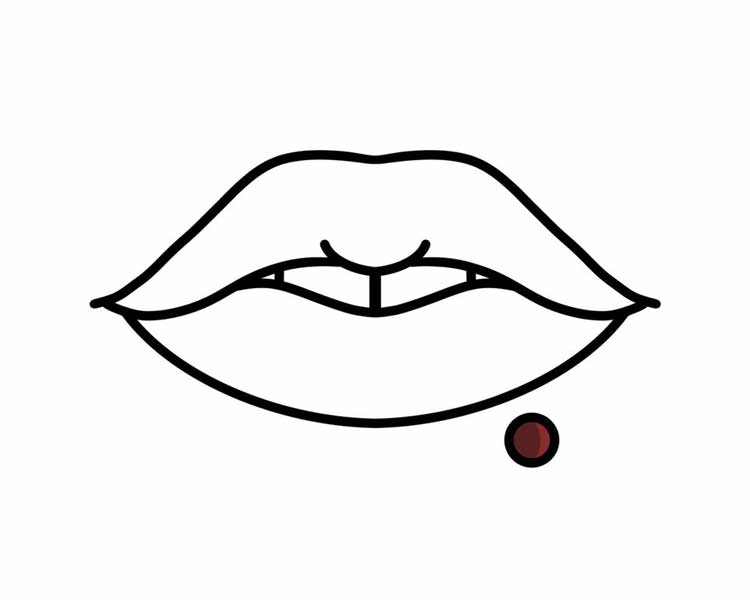 Lip Labret Piercing - Inferior