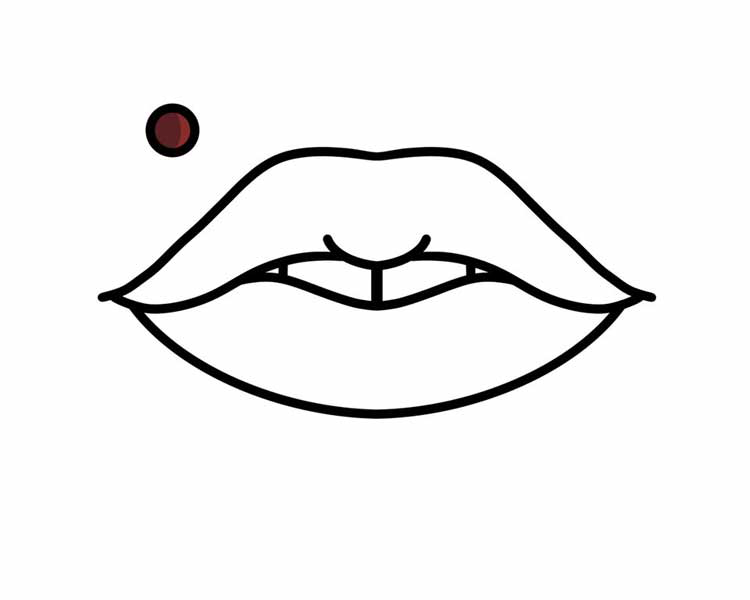 Lip Labret Piercing - Superior