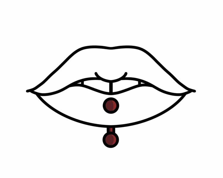 Vertical Labret Piercing