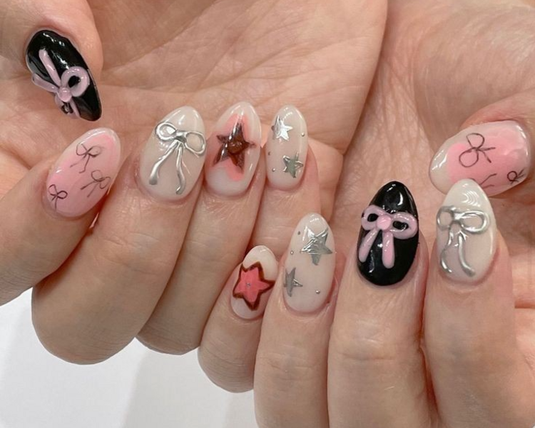 Full Nail art - dibujo mano alzada