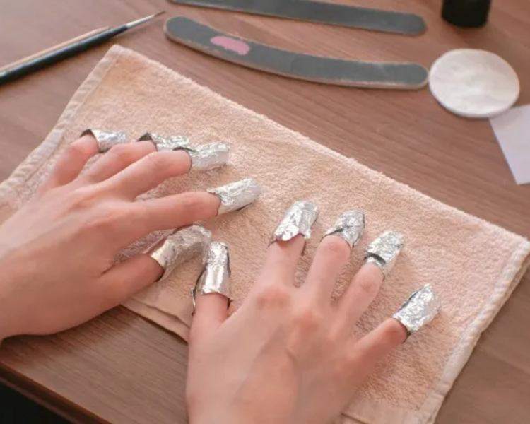 Retiro de gel con acetona