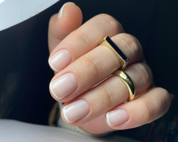 Esmaltado Permanente Diseño Francesas Simple 