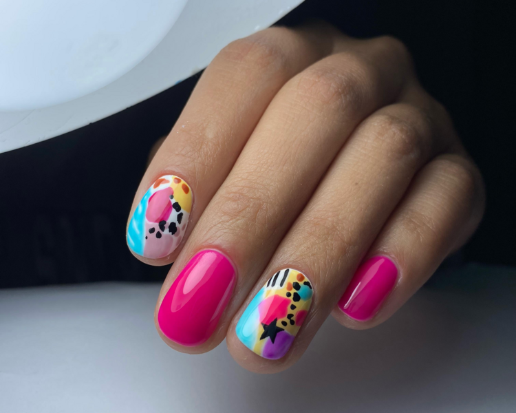 Esmaltado Permanente 1 color + 2 diseño mano alzada 