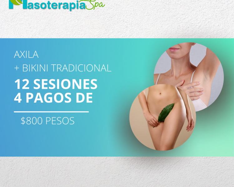 Bikini Tradicional + Axila (12 sesiones)