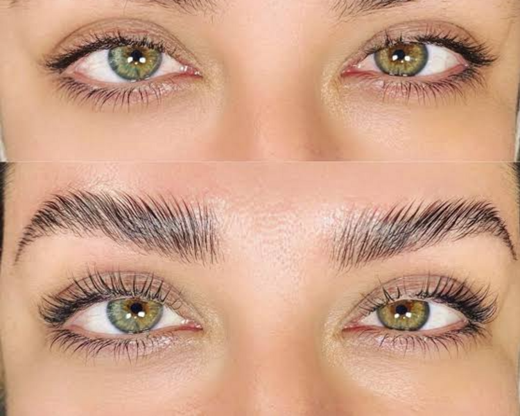 Laminación de ceja sin tinte 