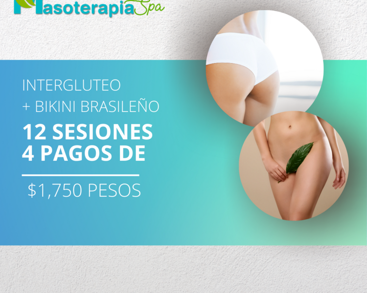 Bikini Brasileño + Interglúteo (12 Sesiones)