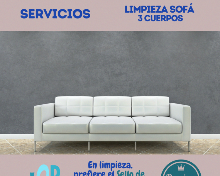 Limpieza Sofá 3 cuerpos 