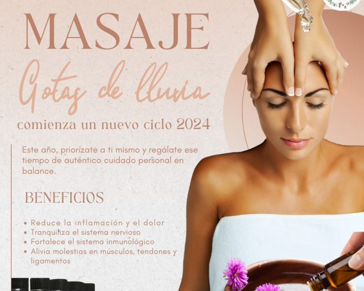 Masaje gotas de lluvia