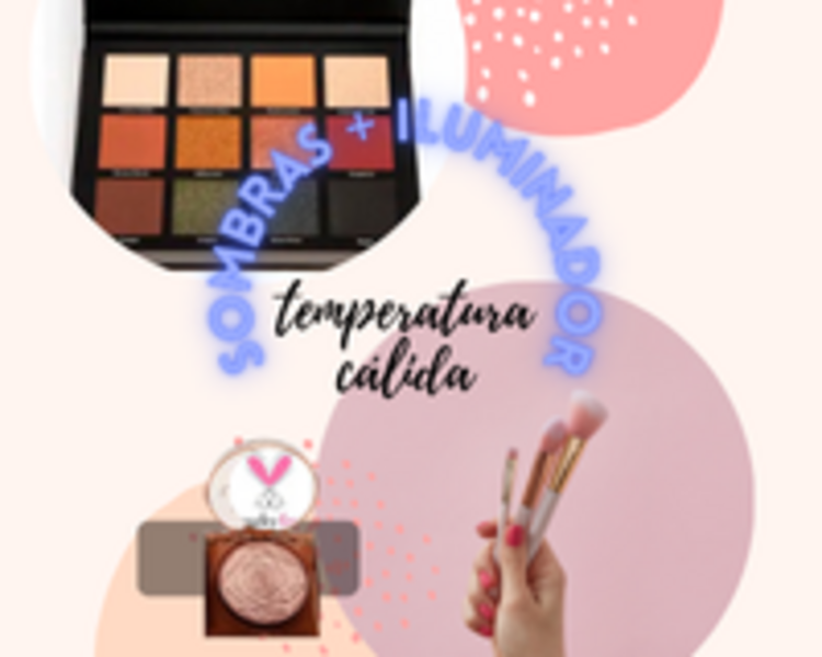 Maquillaje - Kit de sombras + iluminador de tu colorimetría