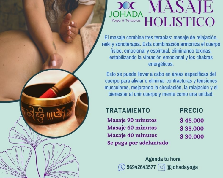 Masaje Holístico 1 hora 30