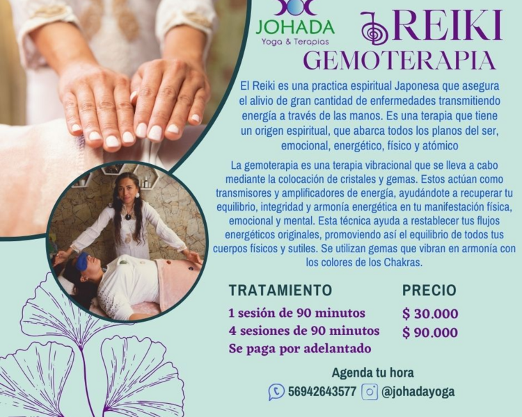 Reiki y Gemoterapia 4 sesiones