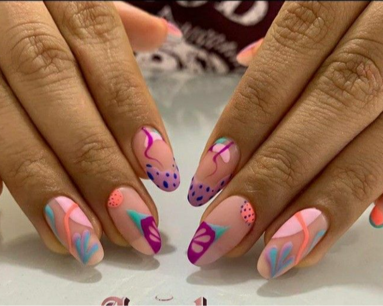 Semipermanente con diseños exótico 