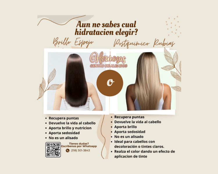 Hidratación Brillo Espejo o Posquimico Rubias - XL & XXL