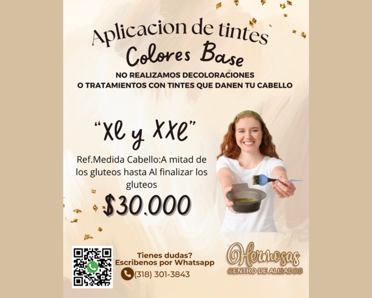 XL y XXL-Aplicación de tinte cabello