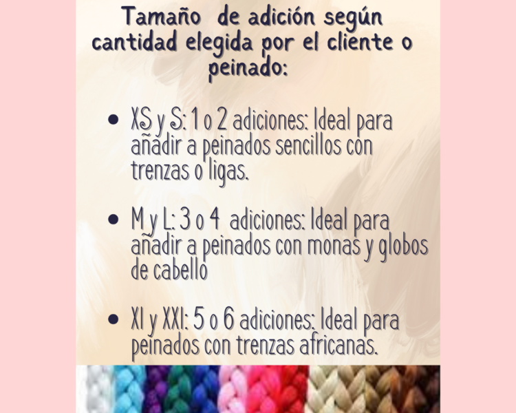 Adición de Kanekalon en peinados infantiles o adultos