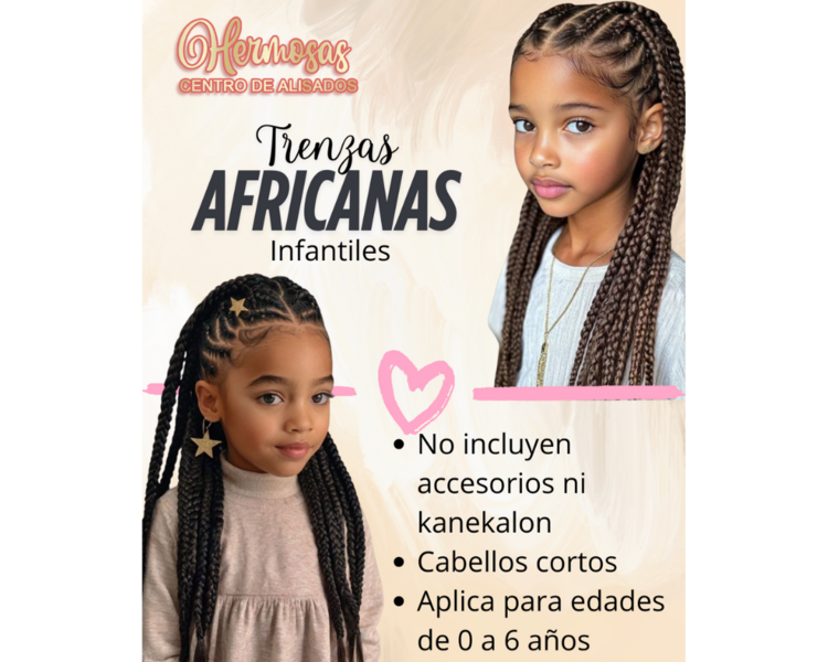 Peinado con trenzas africanas desde