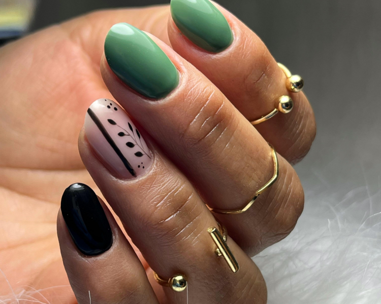 Manicure permanente diseño simple
