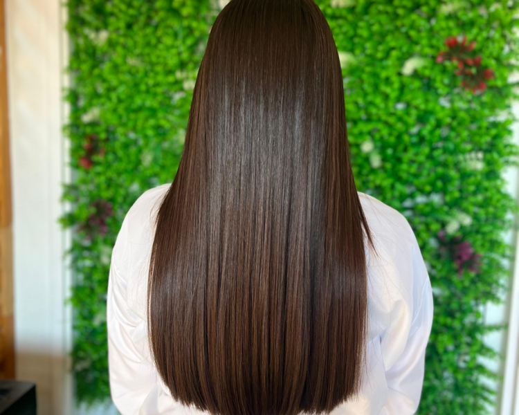 Alisado con enjuague (Brasil Cacao) cabello largo.. desde