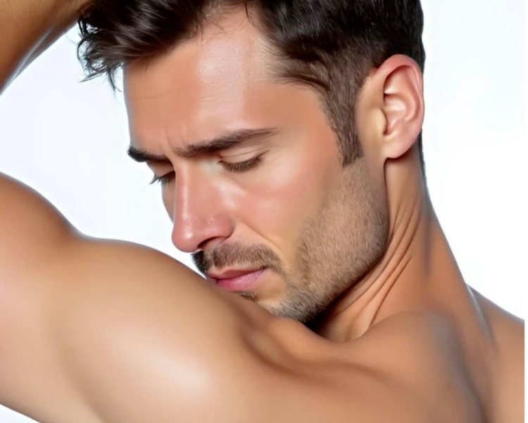 Medio abdomen hombre