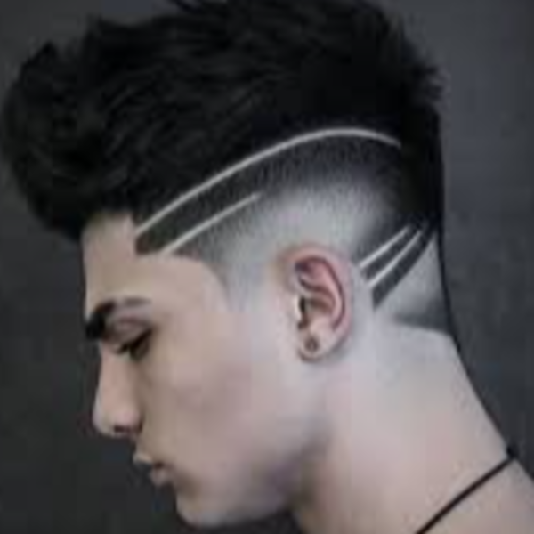 Diseño de línea en el corte de cabello 